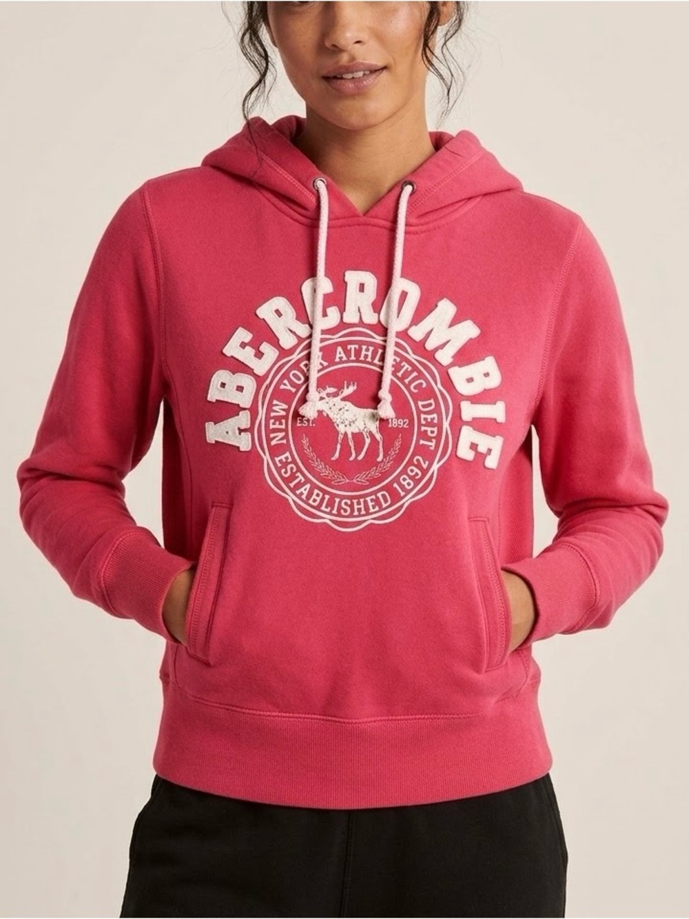 Abercrombie & Fitch XL New York Athletic Dept 1892 Hoodie Sweatshirt Y2K Vintage